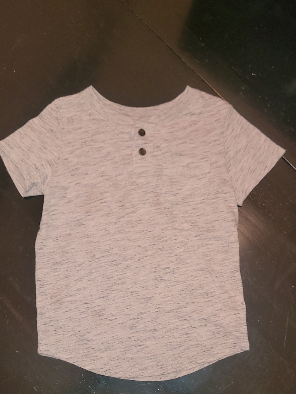 Cat & Jack Heathered Light Pink & Gray Short Sleeve Polo